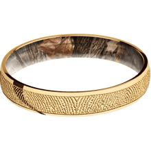 14K Yellow Gold + Polish Finish + King's Woodland