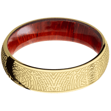 10K Yellow Gold + Polish Finish + Padauk