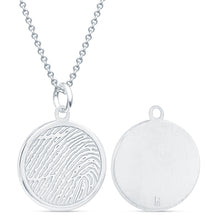 Sterling Silver Disc Charm with Necklace Chain