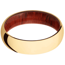 10K Yellow Gold + Polish Finish + Padauk