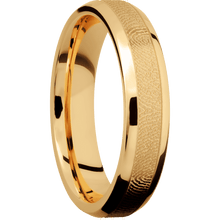 14K Yellow Gold + Sand , Polish Finish