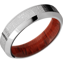14K White Gold + Polish , Polish Finish + Padauk
