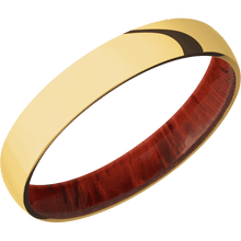 18K Yellow Gold + Polish Finish + Padauk