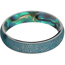 Palladium Silver + Sand Finish + Abalone