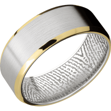 14K White Gold + Satin , Polish Finish