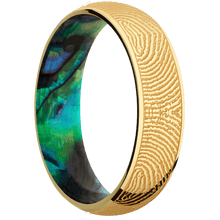 10K Yellow Gold + Polish Finish + Abalone
