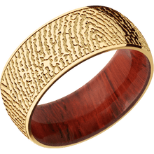 14K Yellow Gold + Polish Finish + Padauk