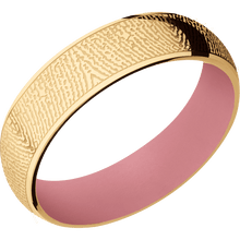 14K Yellow Gold + Polish Finish + Bazooka Pink
