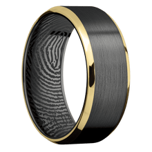 Metal Inlay Fingerprint Ring