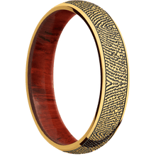 22K Yellow Gold + Polish Finish + Padauk
