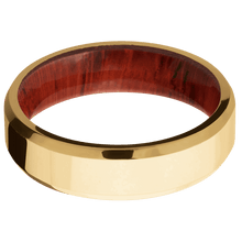 10K Yellow Gold + Polish , Polish Finish + Padauk