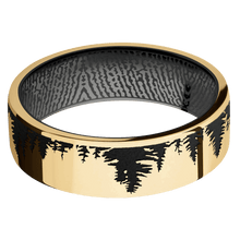 10K Yellow Gold + Polish Finish + Zirconium