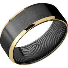 Metal Inlay Fingerprint Ring