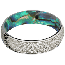Palladium Silver + Polish Finish + Abalone