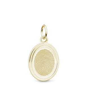 14k Yellow Gold Oval Charm