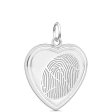 14k White Gold Heart Pendant