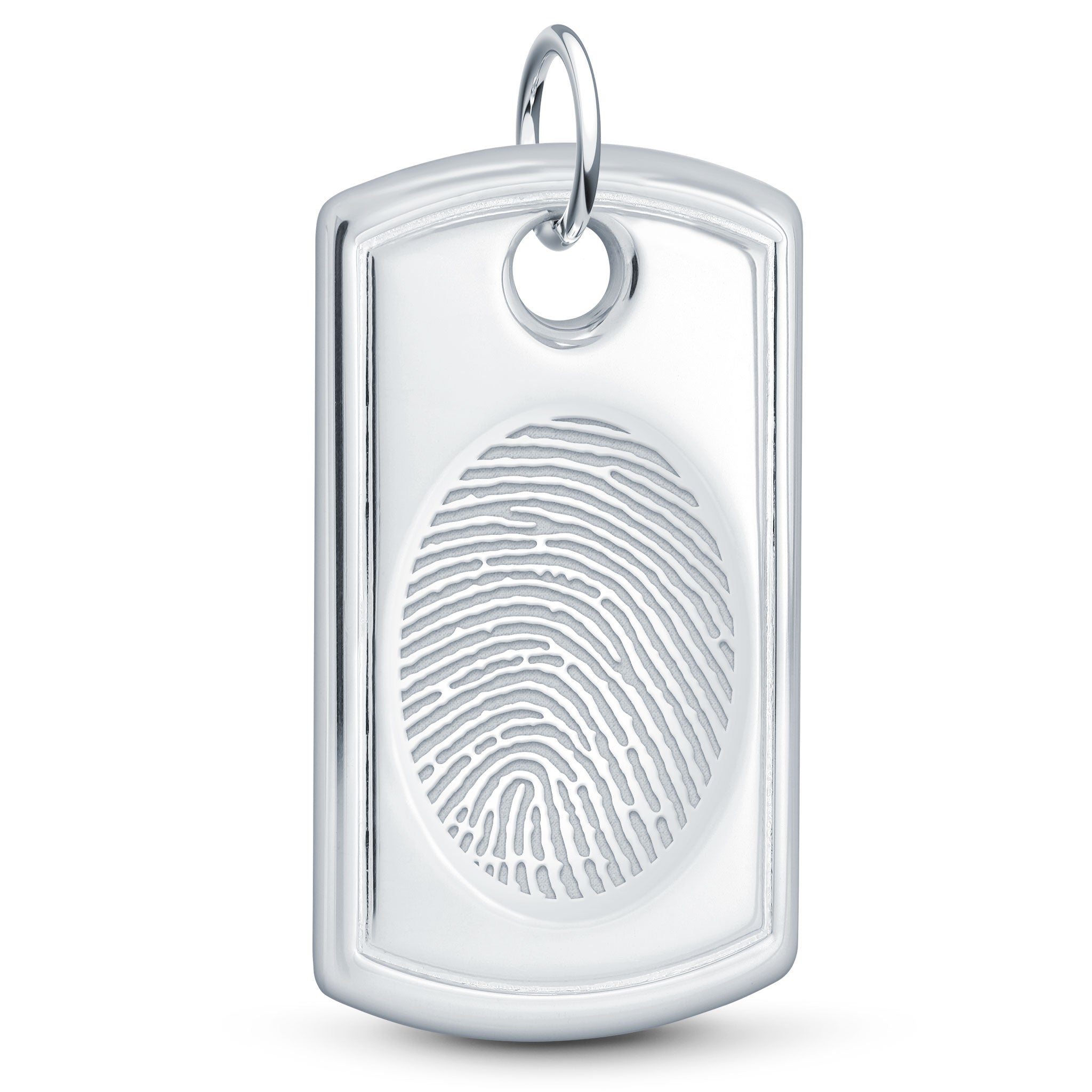 Wide Oval Jewelry Tags Engraved Sterling Silver