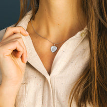 Sterling Silver Fingerprint Jewelry Vertical Heart Charm
