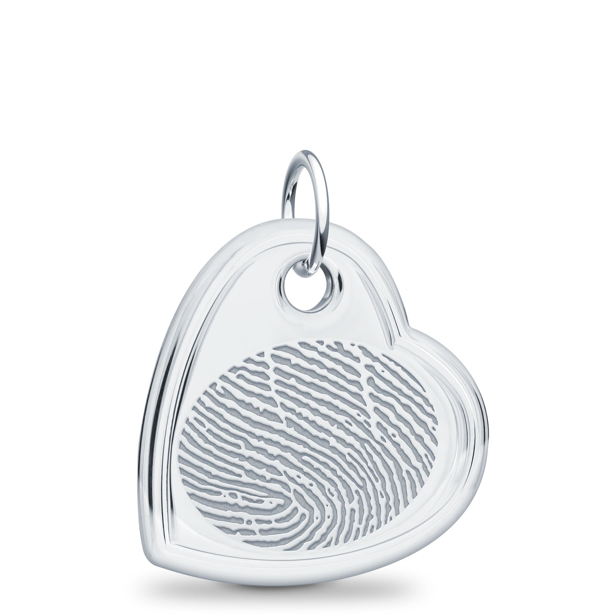 Heart on Side Fingerprint Necklace – Jak Figler Designs