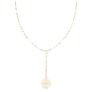 14k Yellow Gold Lariat Necklace