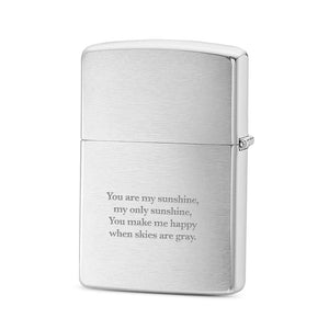 Fingerprint Keepsake Zippo® Lighter – Brushed Chrome