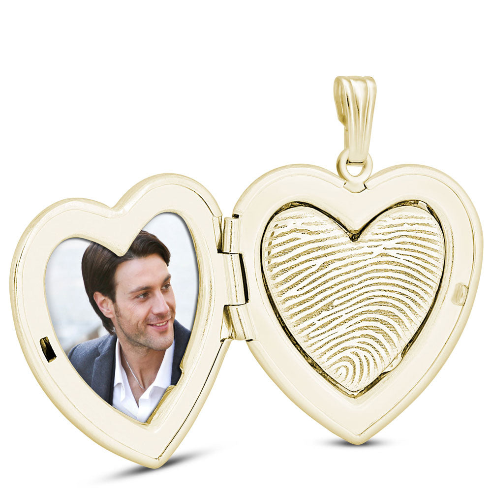 Tiny Flat Heart Charm Personalized in Silver and 14kt Yellow, Pink